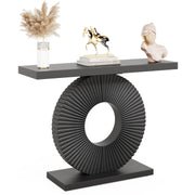 Modern Console Table with Geometric Base 40 Inch