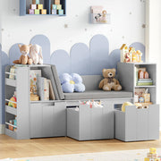 Kids Reading Nook with Bookshelf and Storage