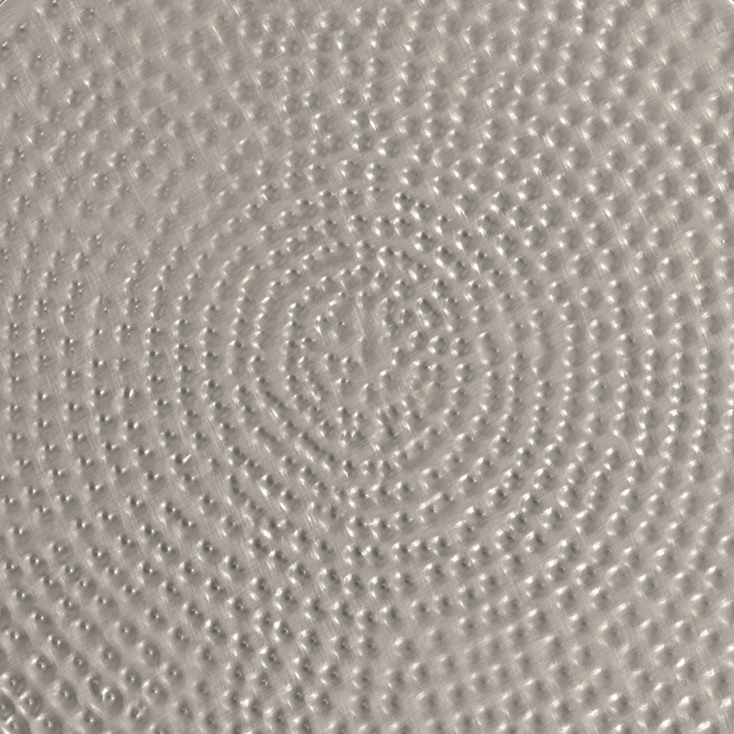 Nova Drum Coffee Table - 36 Inch Wide Metal Accent Table Silver Ombre