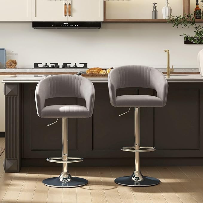 Adjustable Swivel Bar Stools Set of 2