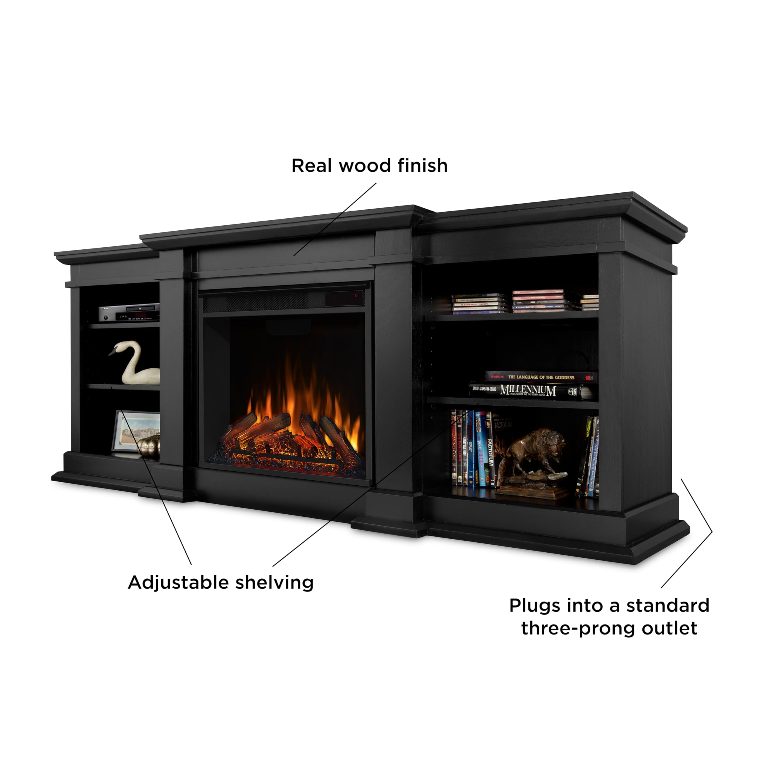 72" Electric Fireplace TV Stand