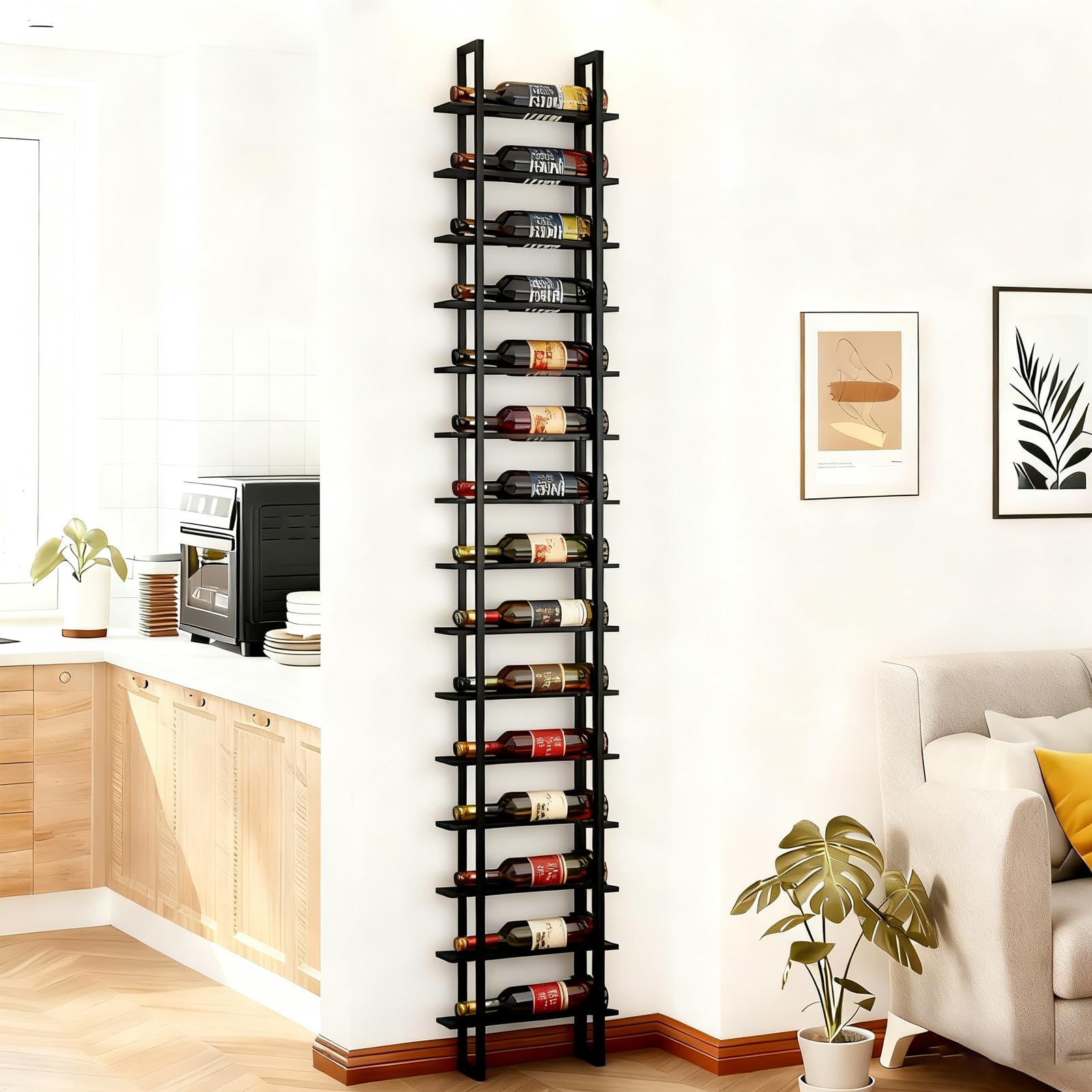 16 Tier Wall Mount Wine Rack