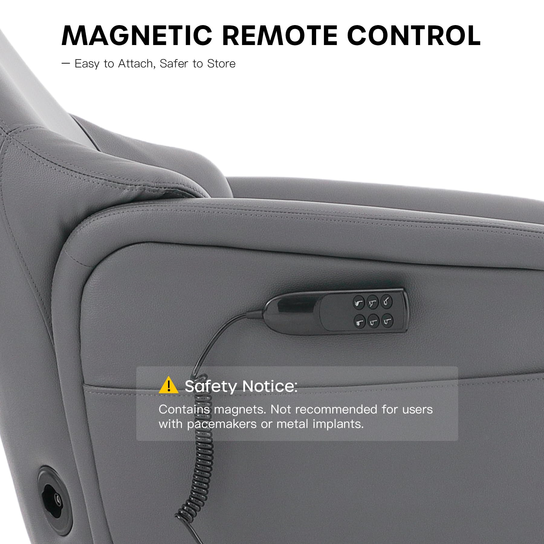 Genuine Leather Reclining Swivel Chair with Ottoman