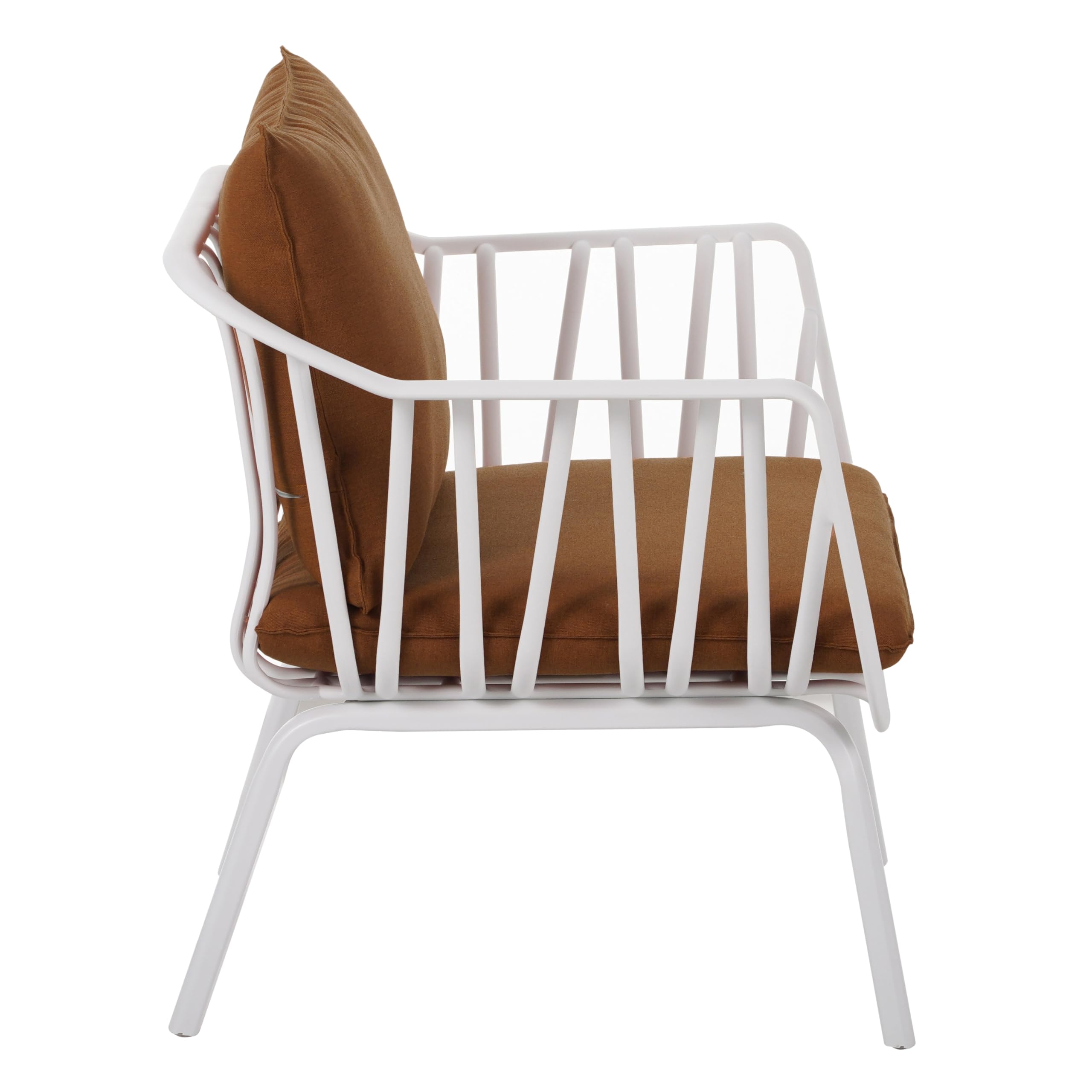 Outdoor Polypropylene Iron Frame Club Chair Set