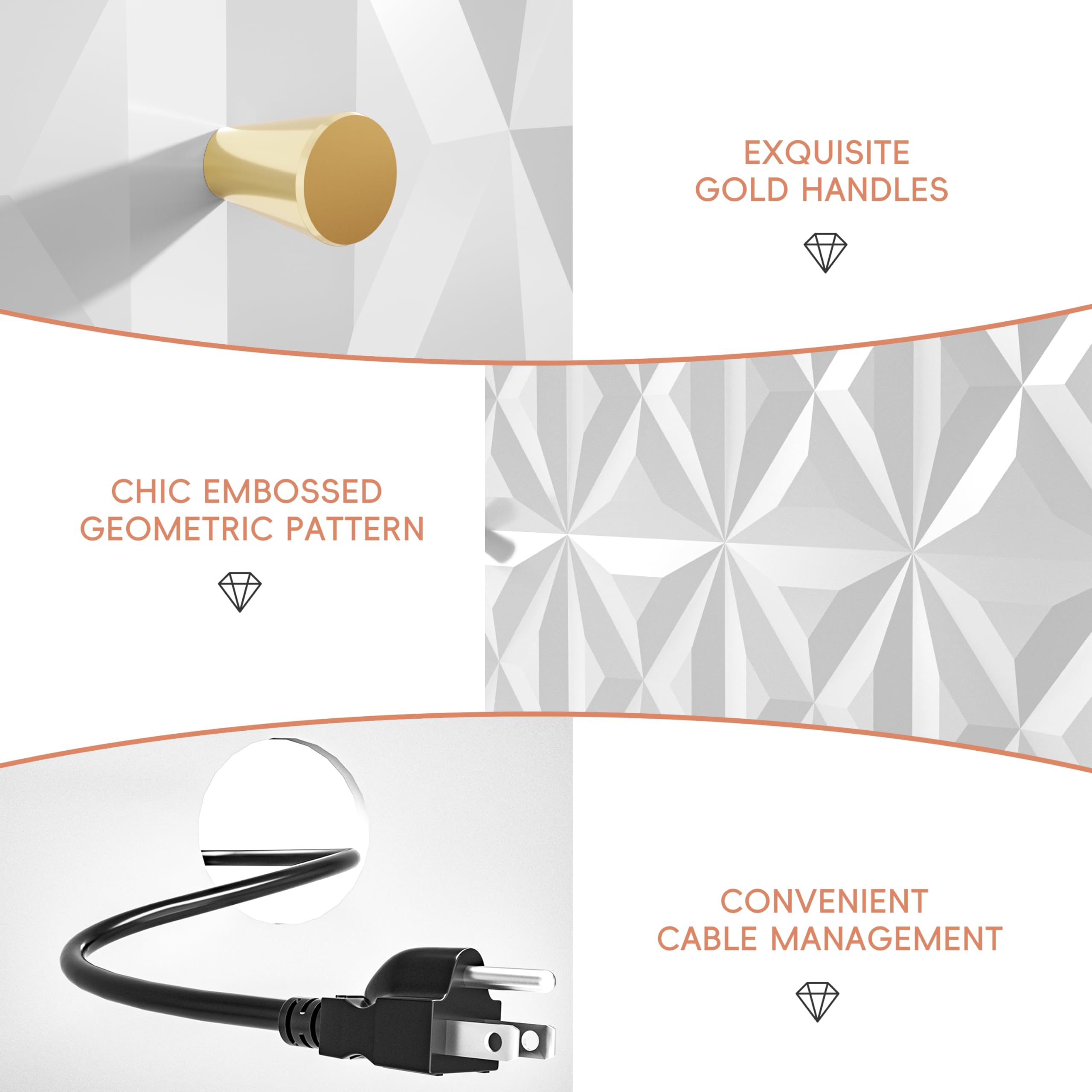 58" TV Stand with Storage Cabinet and Adjustable Shelf