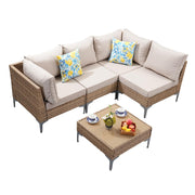 5-Piece Patio Furniture Set with Coffee Table