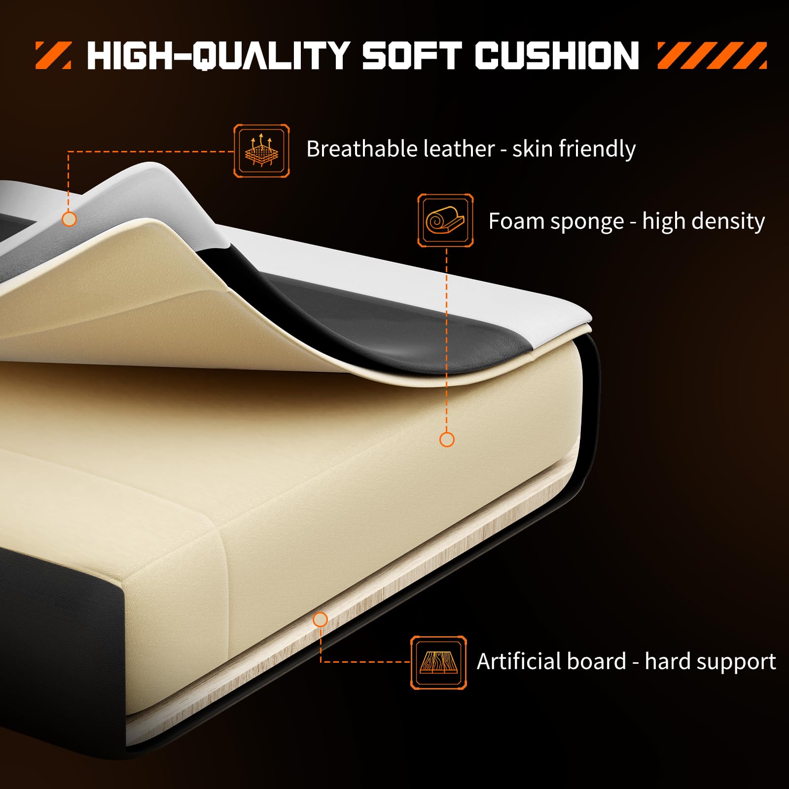 Ergonomic Gaming Chair with Footrest