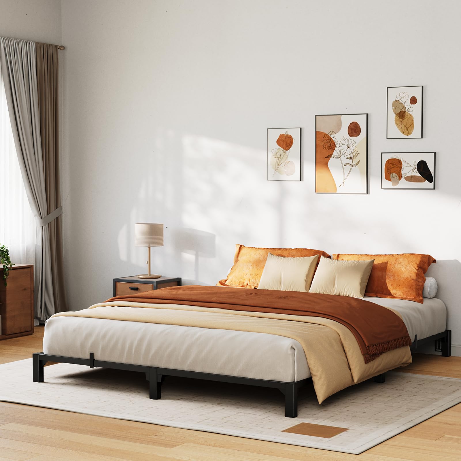 6 Inch Full Bed Frame - Heavy Duty Metal Platform