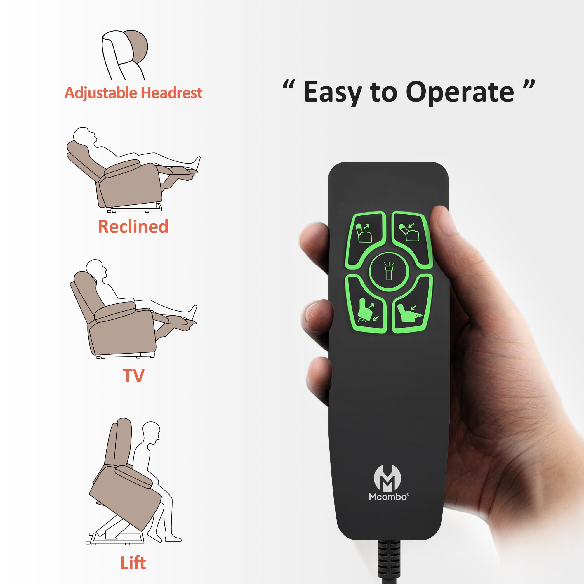 Power Lift Recliner Chair with Massage and Dual Heating