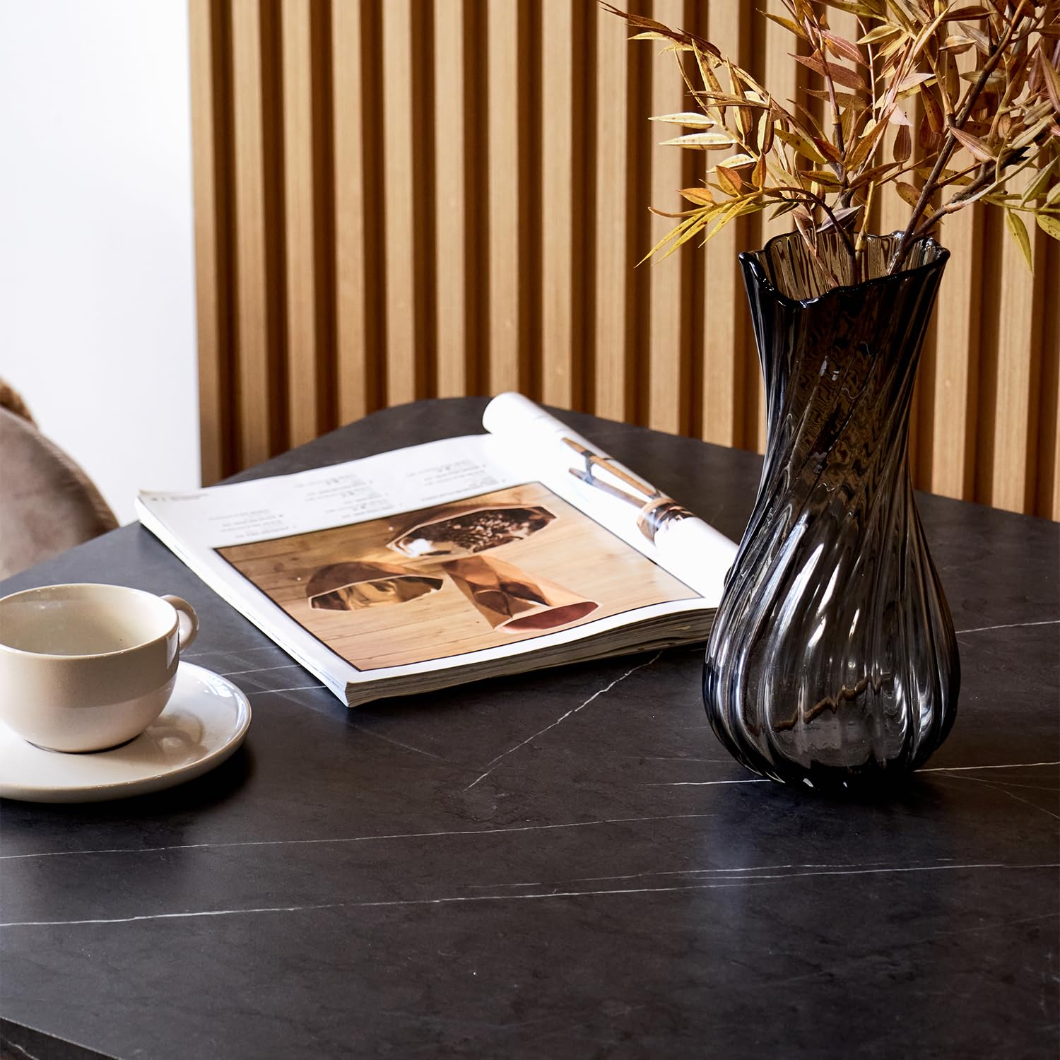 30-Inch Square Bistro Table with Faux Marble Top