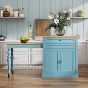 72" Extendable Kitchen Island with Power Outlet and Storage