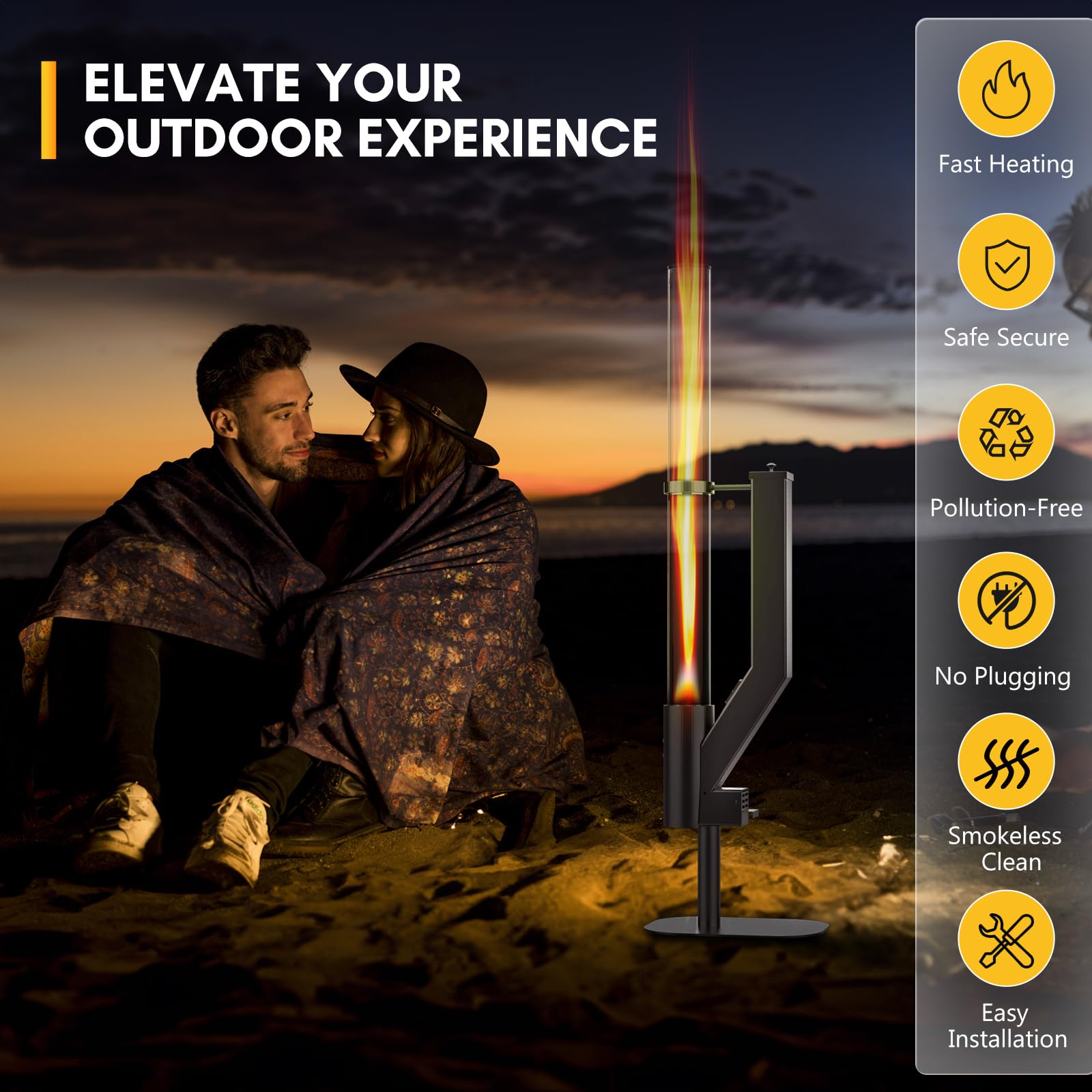 58 Inch Pellet Stove Patio Heater