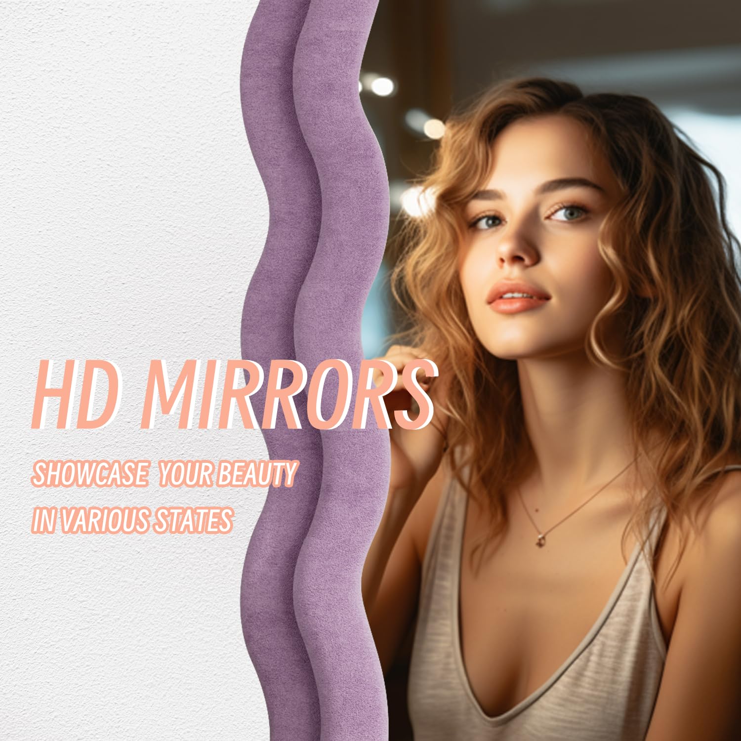 Wavy Full Length Mirror 63x24