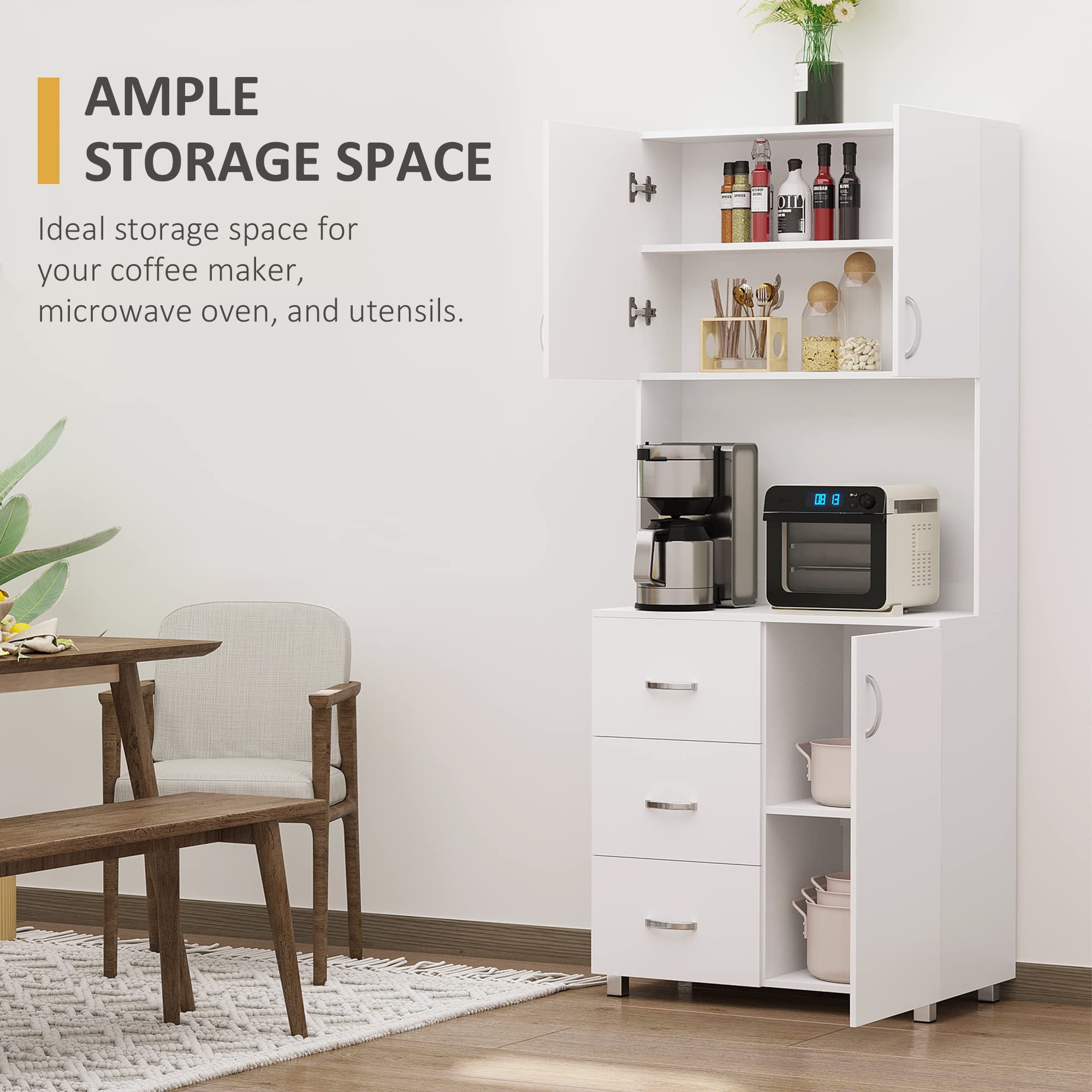 Kitchen Pantry Buffet with Hutch