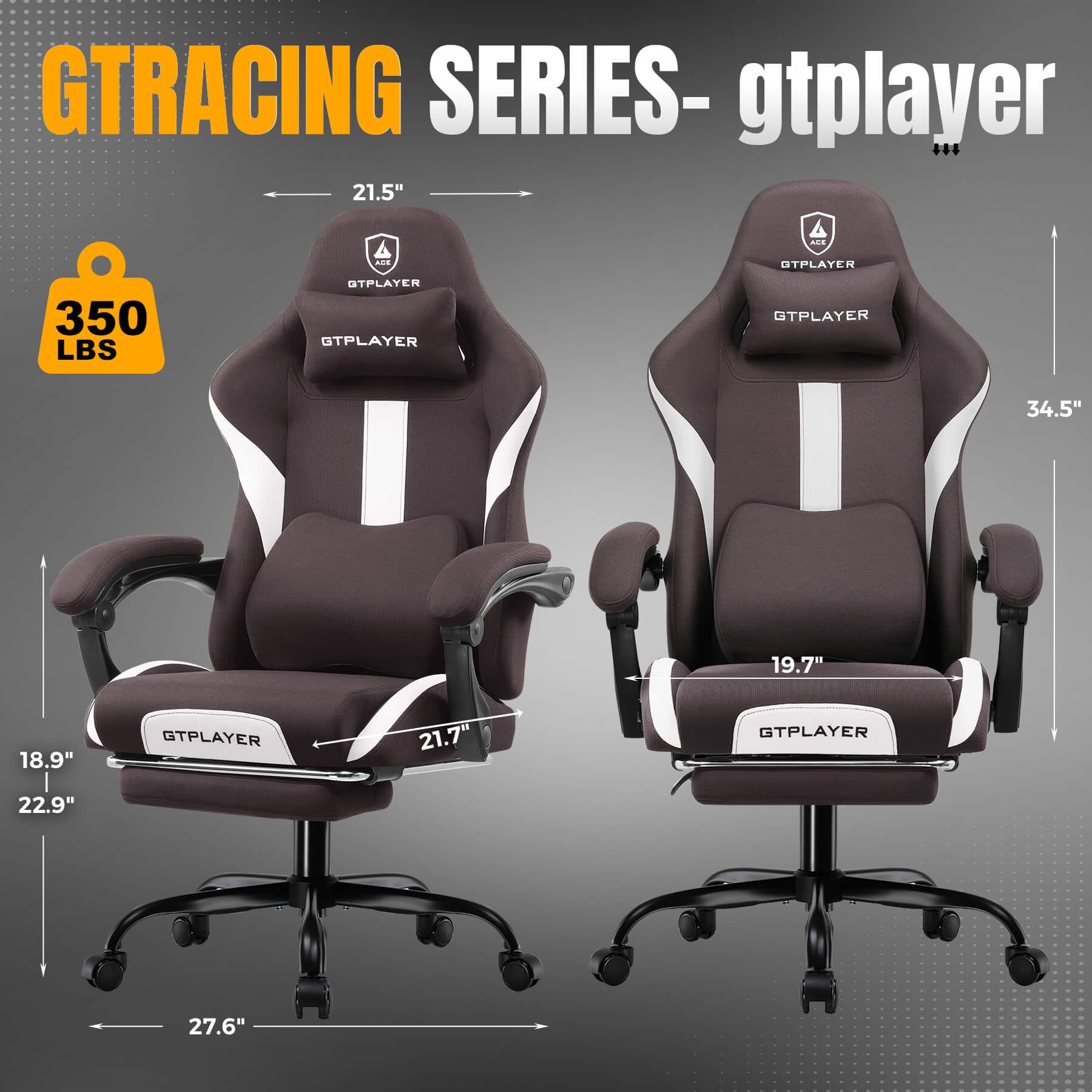 Ergonomic Gaming Chair with Footrest