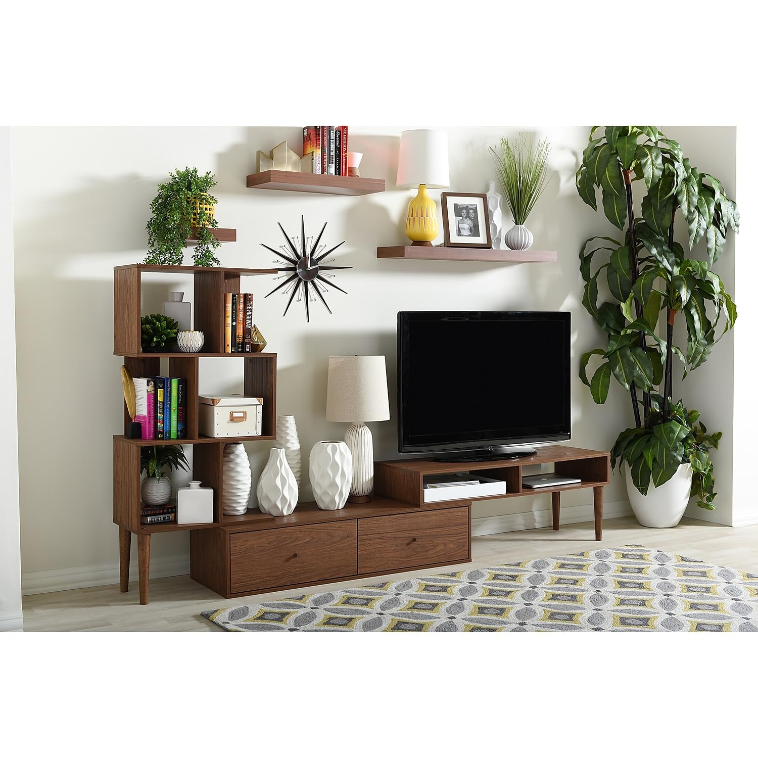 Mid-Century Modern TV Stand Entertainment Center