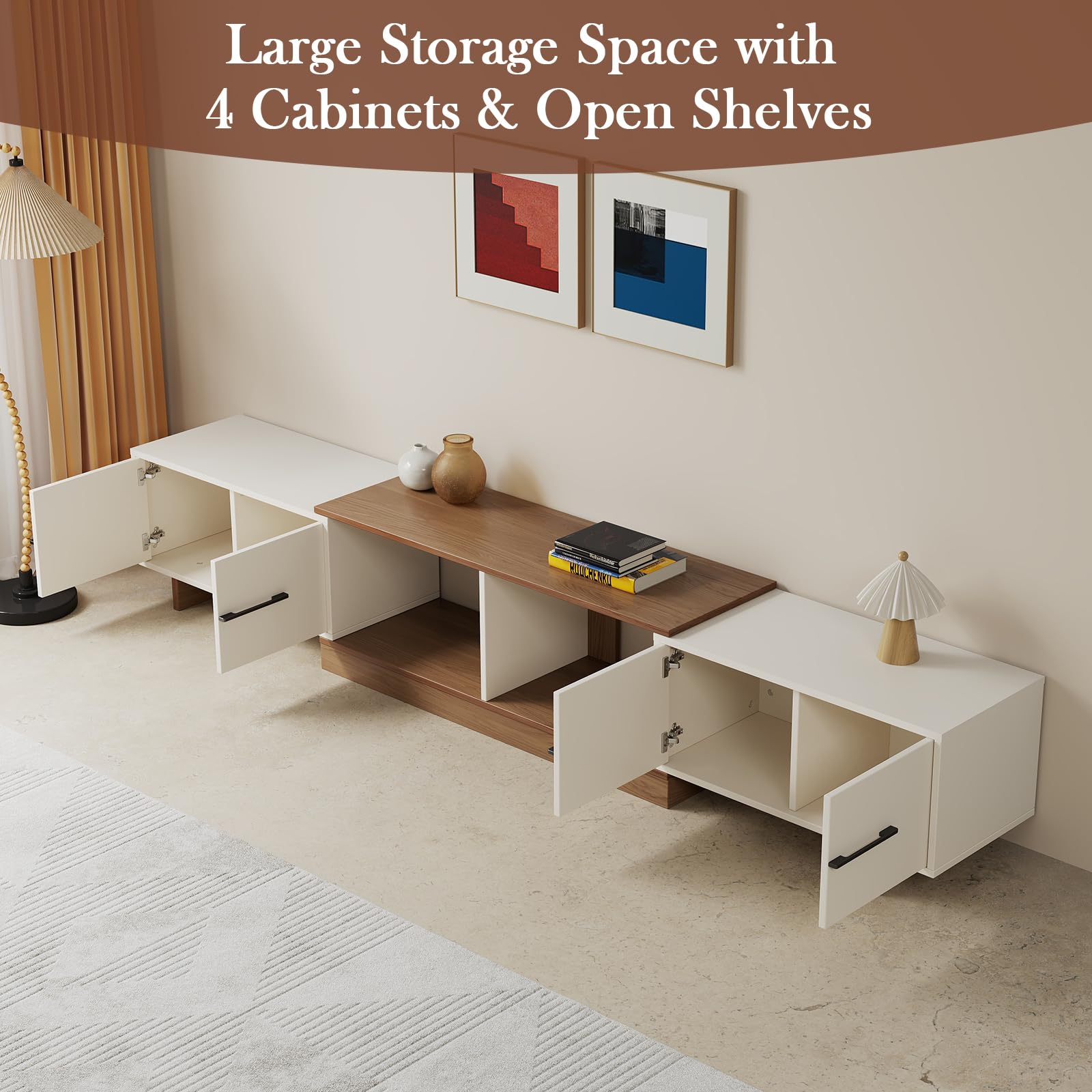 Extendable TV Stand for 50-100 Inch TVs