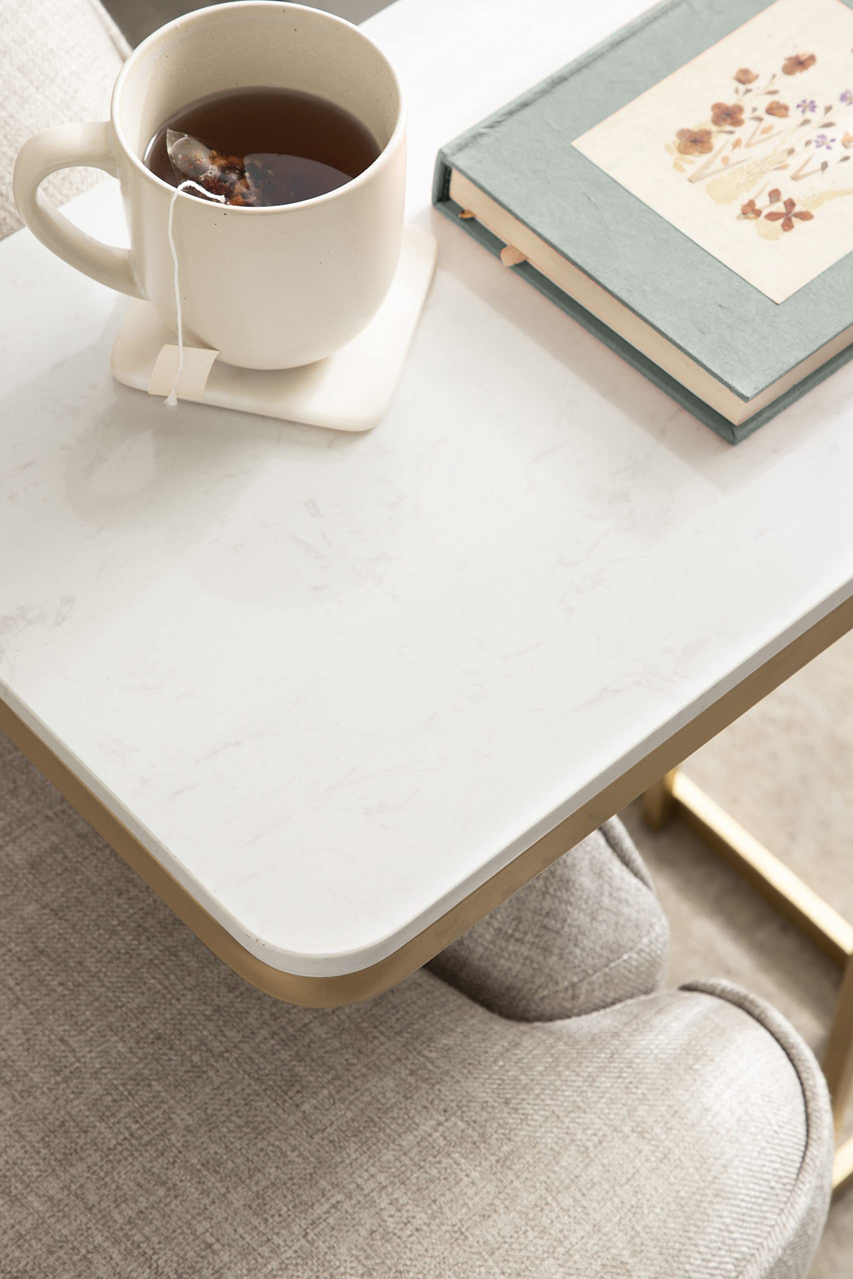 Marble C-Table End Table