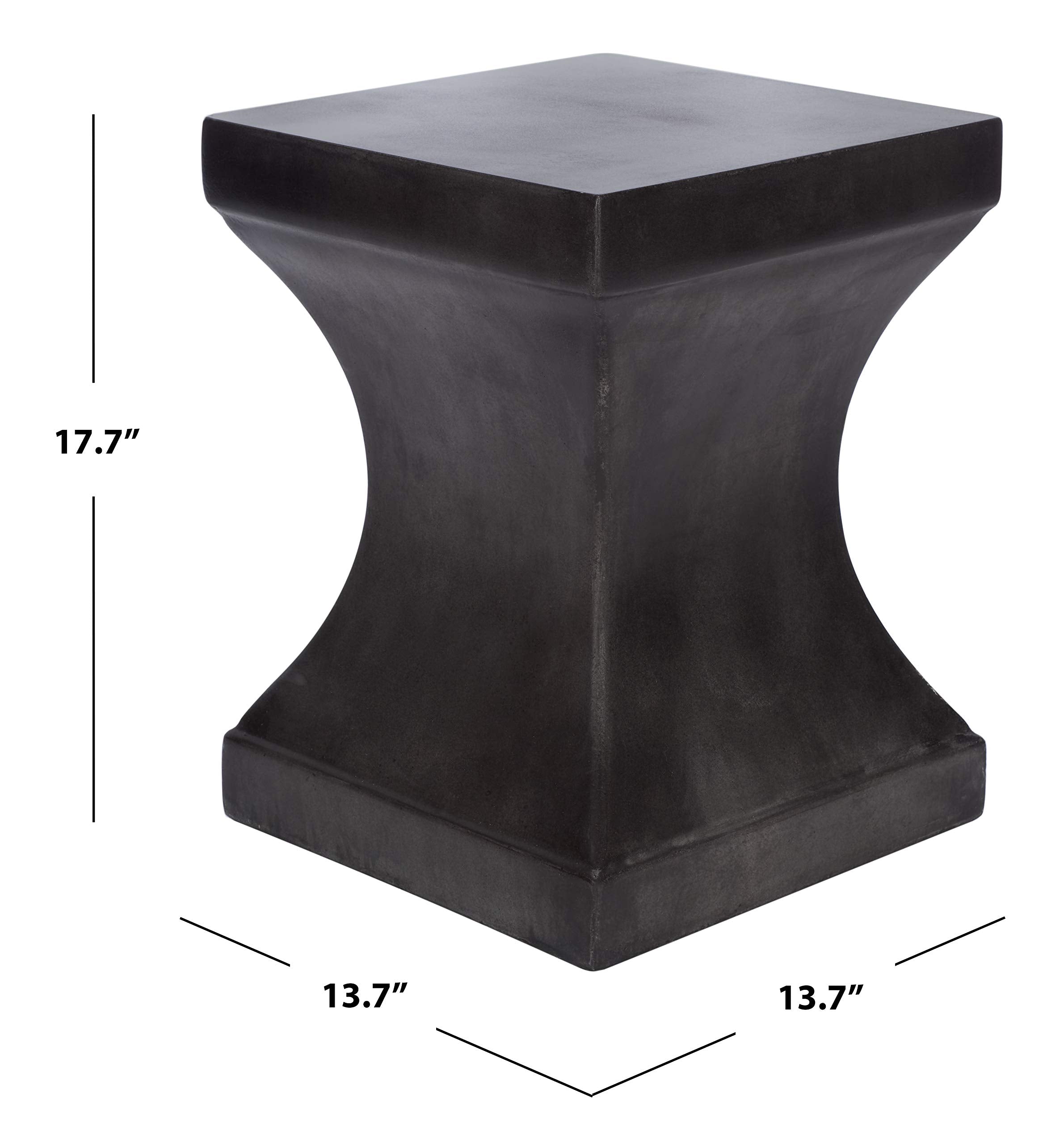 Black Modern Concrete Accent Table