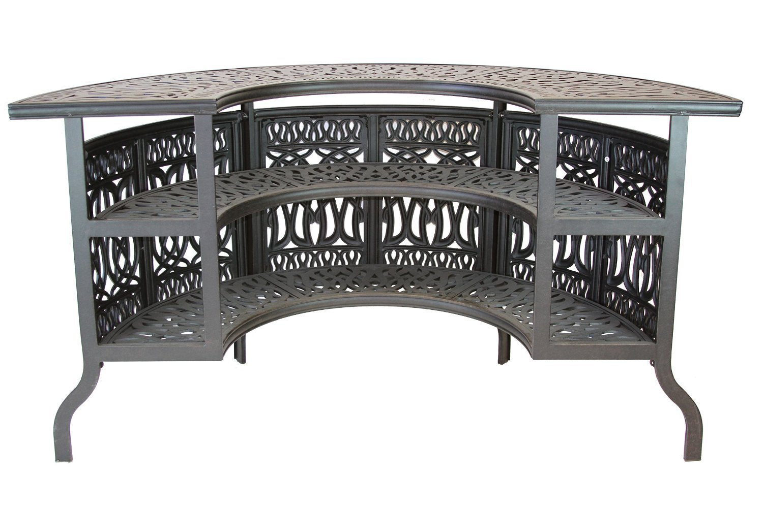 Elizabeth Party Bar with 4 Mandalay Swivel Bar Stools