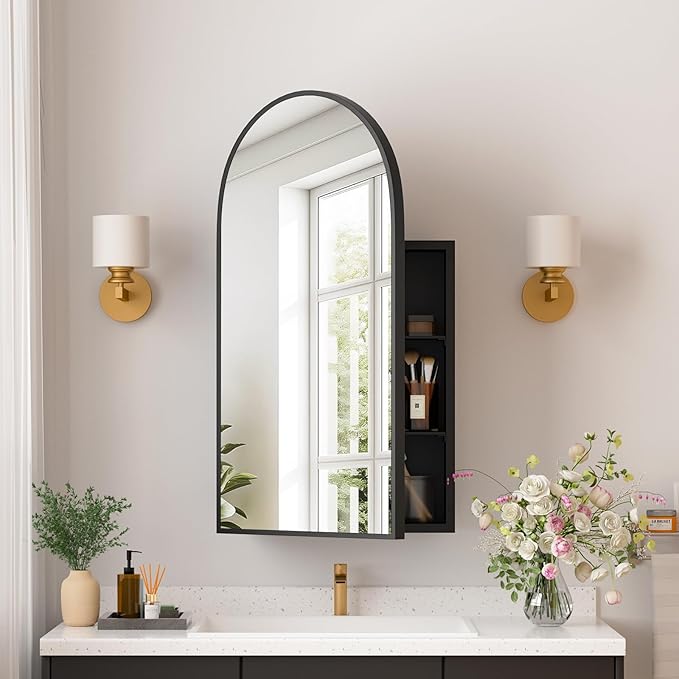 Arched Medicine Cabinet with Adjustable Shelves