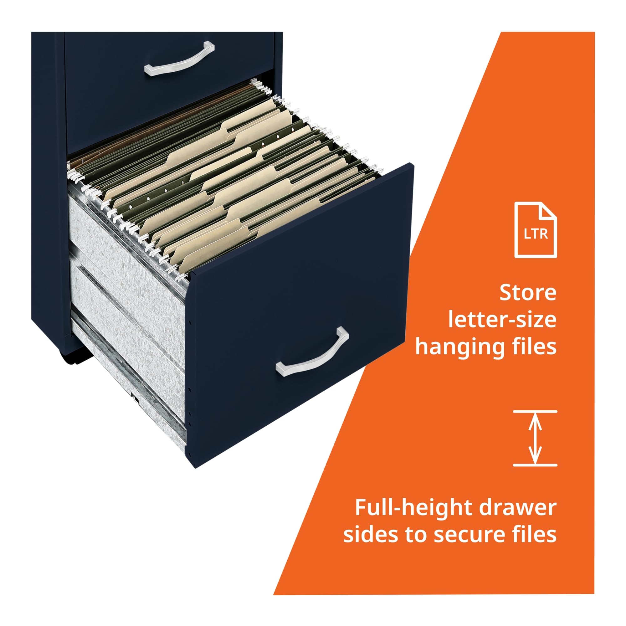 3-Drawer Mobile File Cabinet