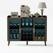 Wine Bar Cabinet with LED Light