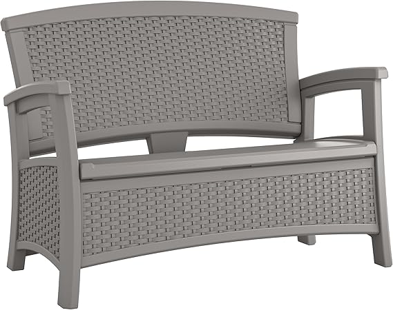 Outdoor Loveseat with Built-In Storage - White