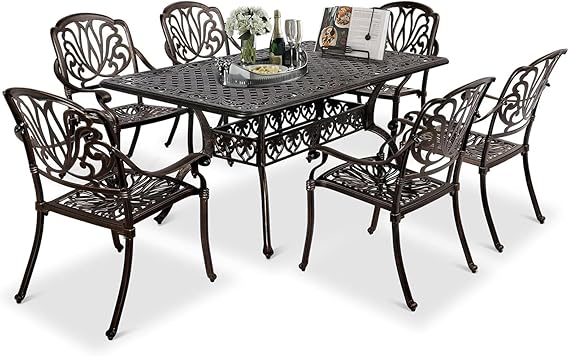 7-Piece Cast Aluminum Outdoor Dining Set
