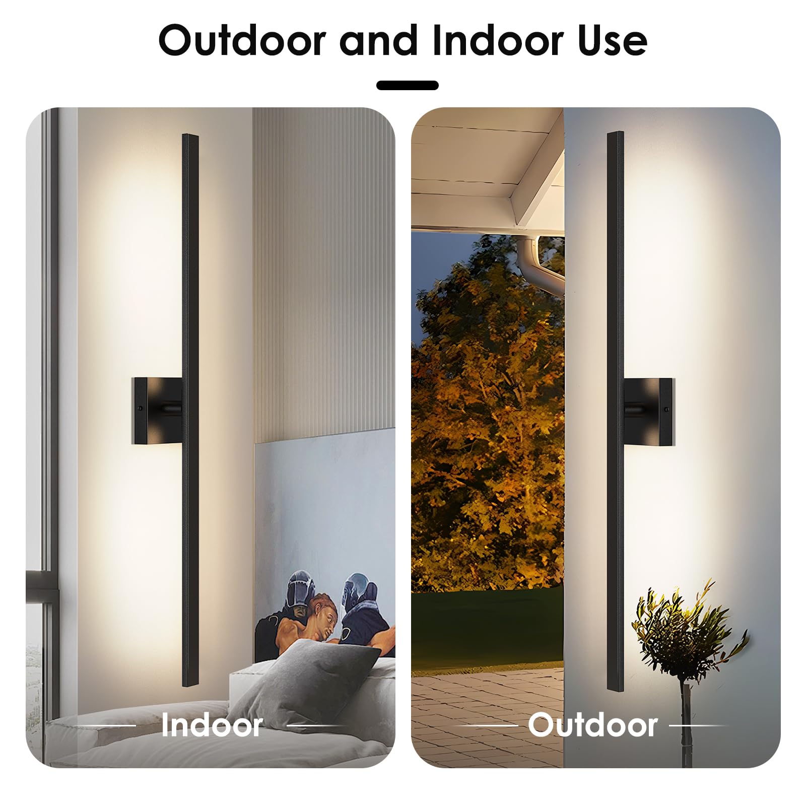 39-Inch Modern LED Outdoor Wall Lights