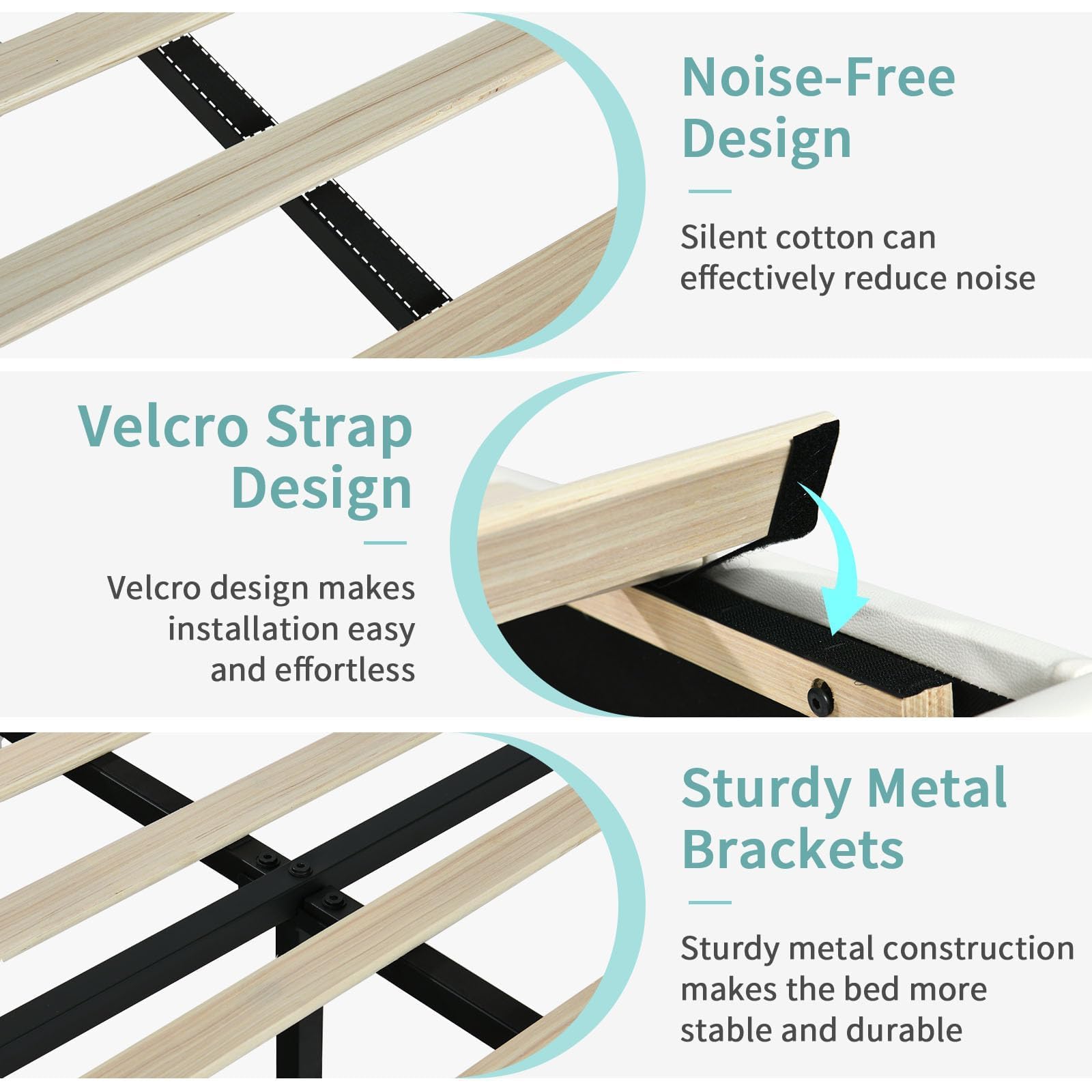 Queen Bed Frame with LED Lights