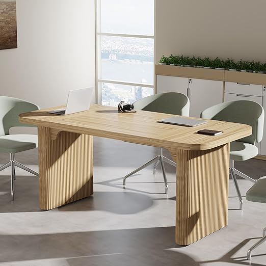 62-Inch Conference Table with Double Pedestal