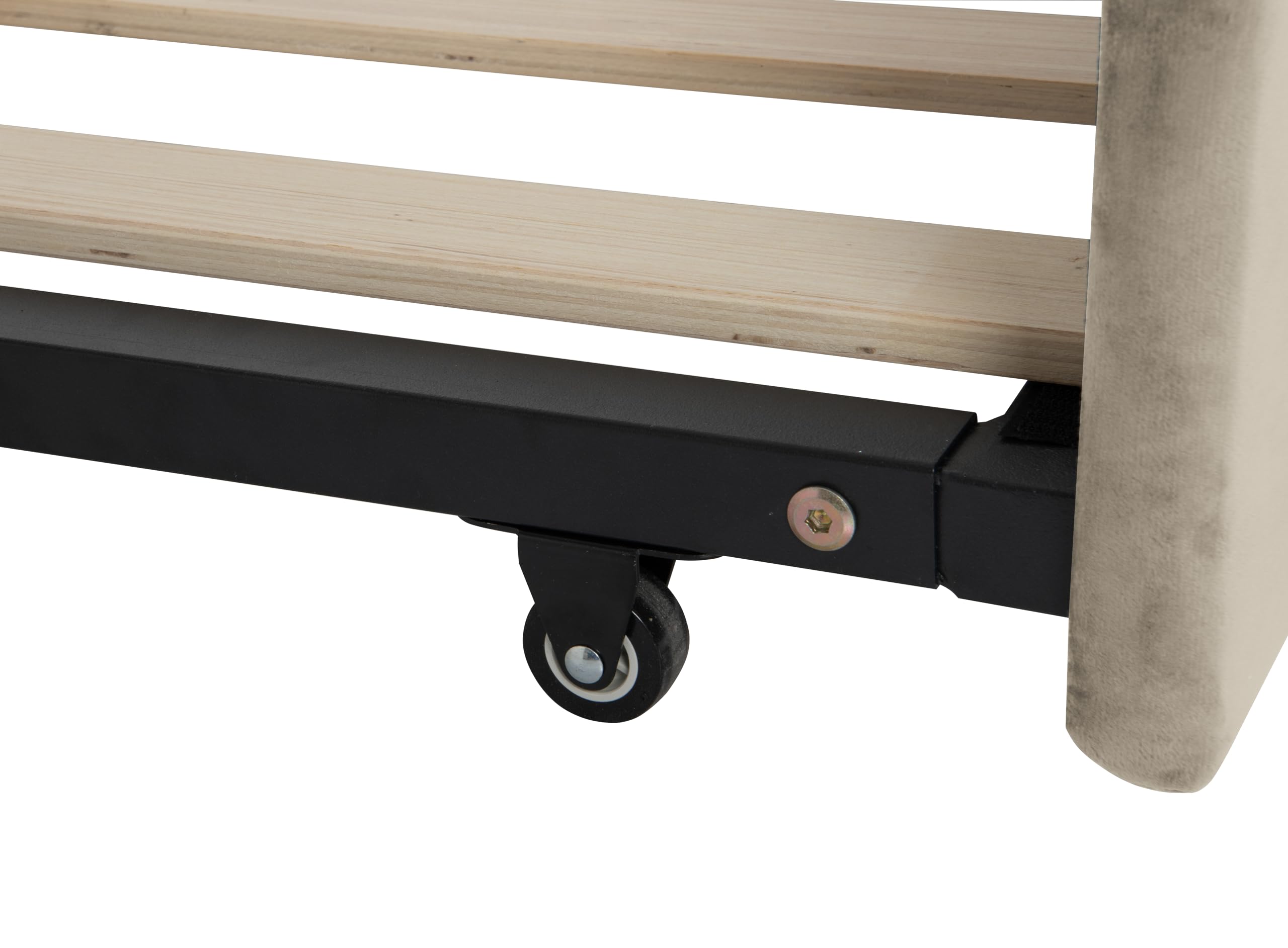 Twin Size Upholstered Daybed with Trundle and USB Ports
