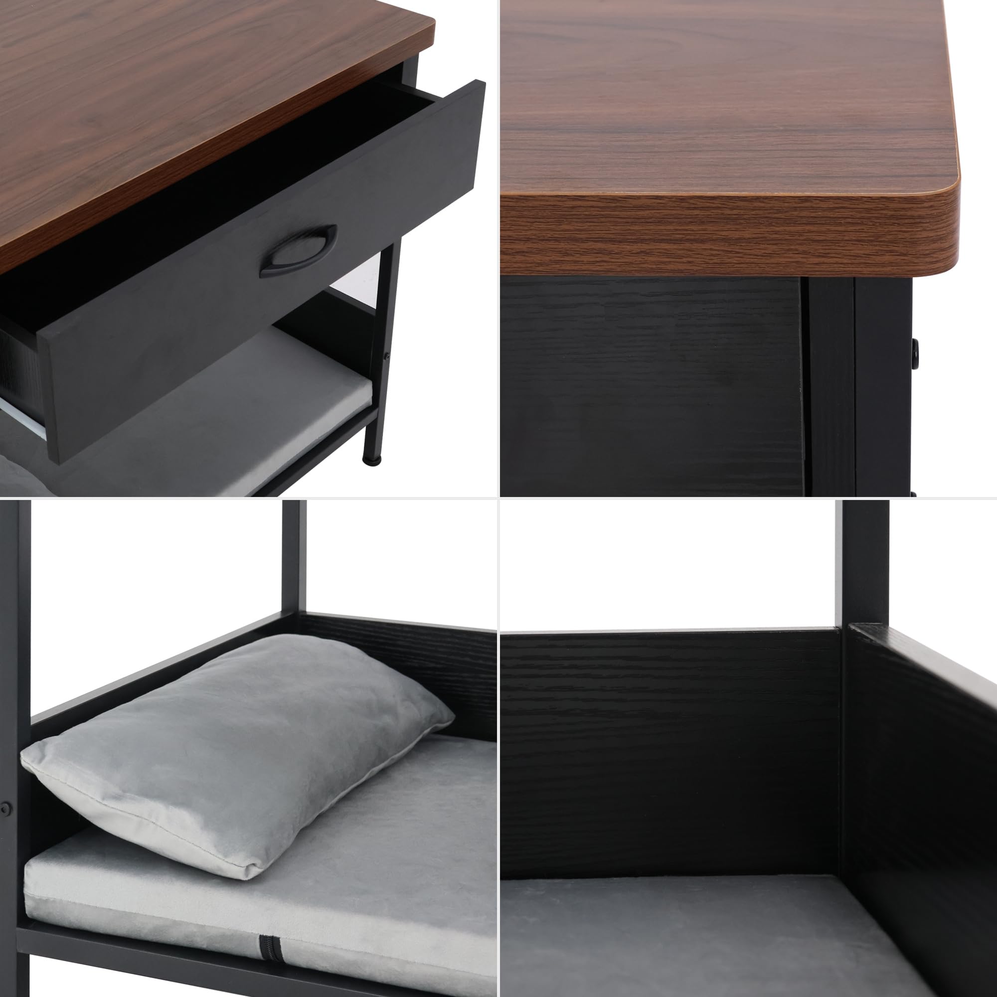 Dog Bed End Table with Storage Drawer