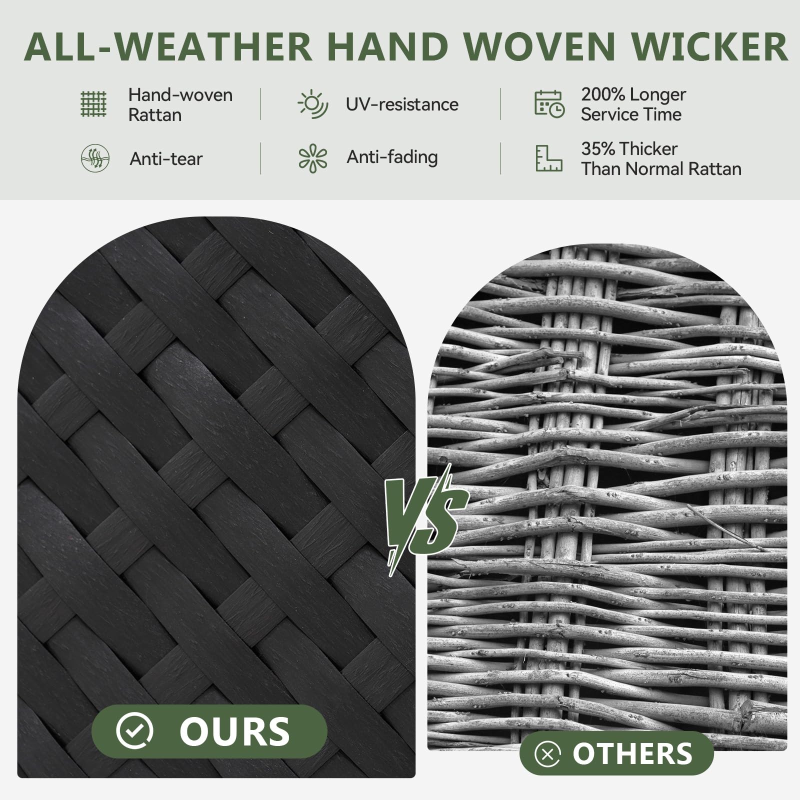 8 Piece Patio Furniture Set with Fire Pit Table