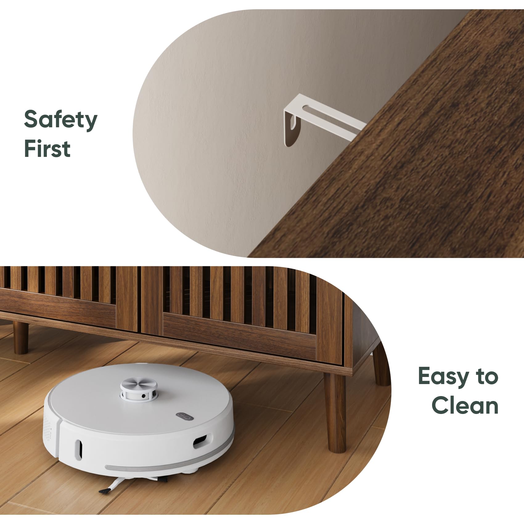 Walnut Slatted Door Storage Cabinet 63 Inch