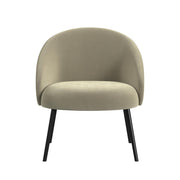 Upholstered Modern Accent Chair - Taupe Velvet