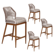 Rattan Counter Height Bar Stools Set of 4