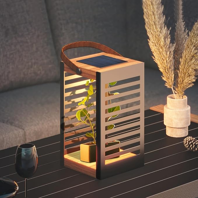 2-Pack Outdoor Solar Floor Lamp with Handle