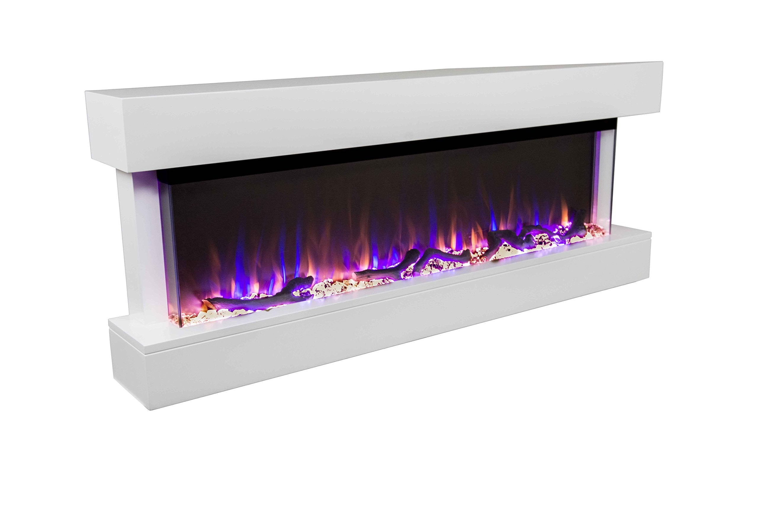50" Smart Electric Fireplace White
