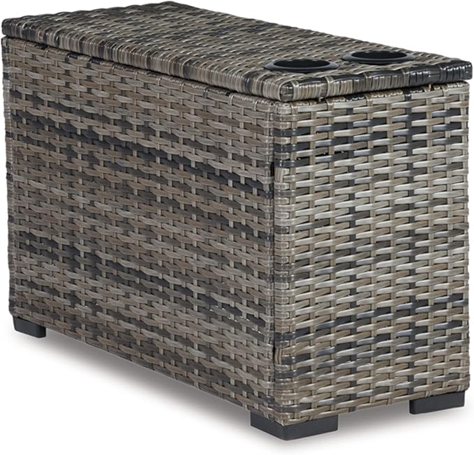 Outdoor Wicker Ottoman with Cushion