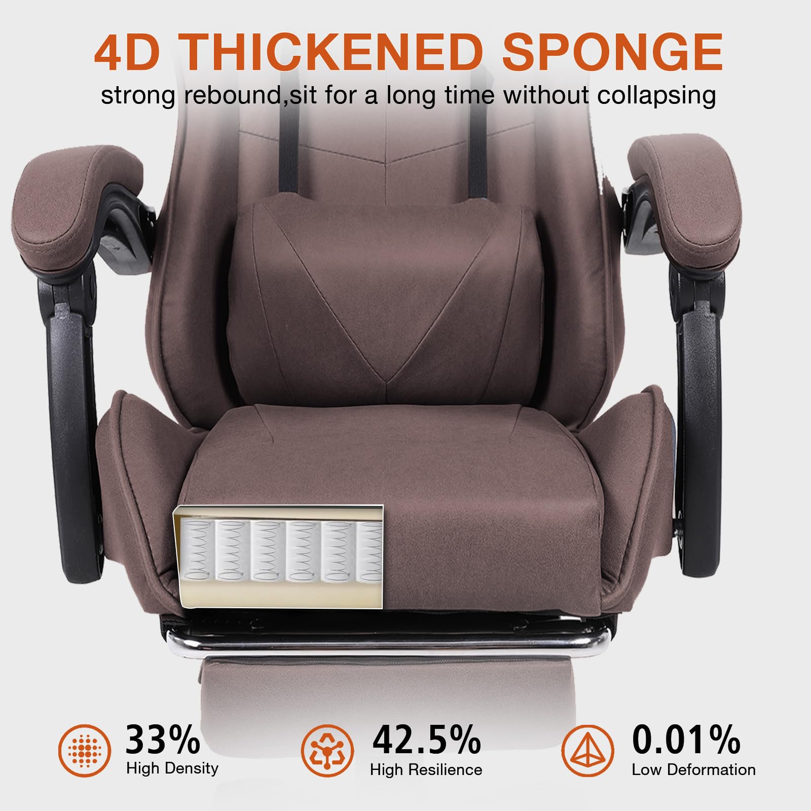 Ergonomic High-Back Office Chair with Lumbar Support