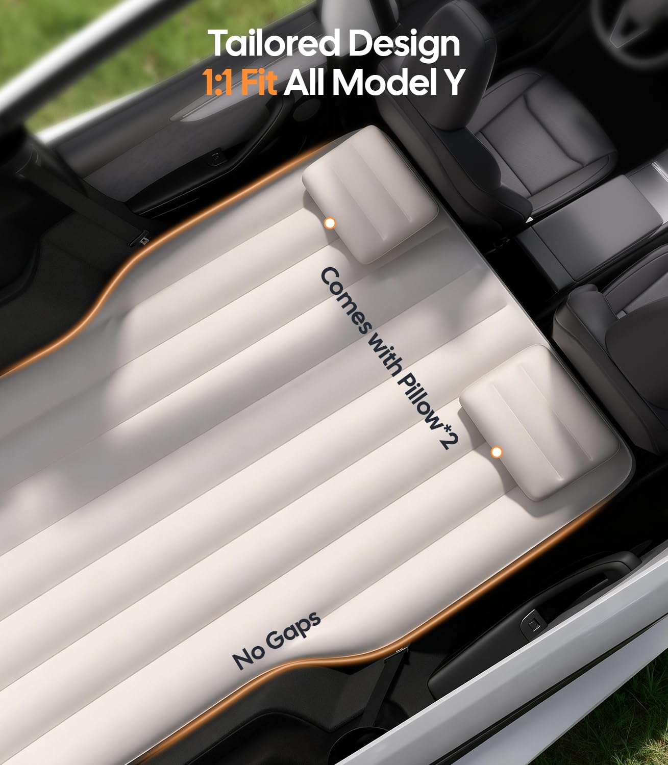 Air Mattress for Tesla Model Y Self-Inflating with Built-in Pump