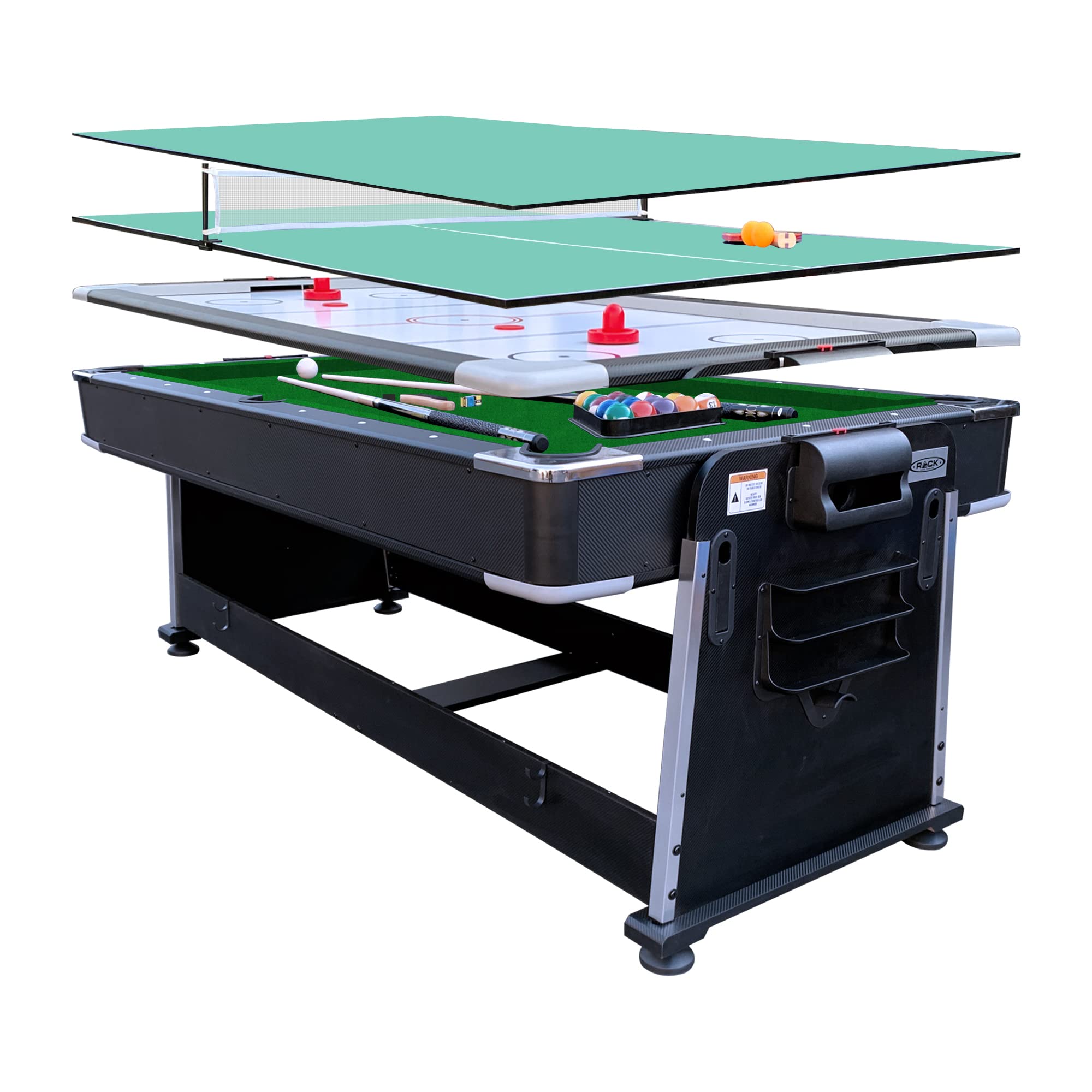 7-Foot 3-in-1 Multi-Game Swivel Table