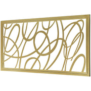 44" x 22" Large Gold Metal Abstract Laser Cut Wall Art Panel