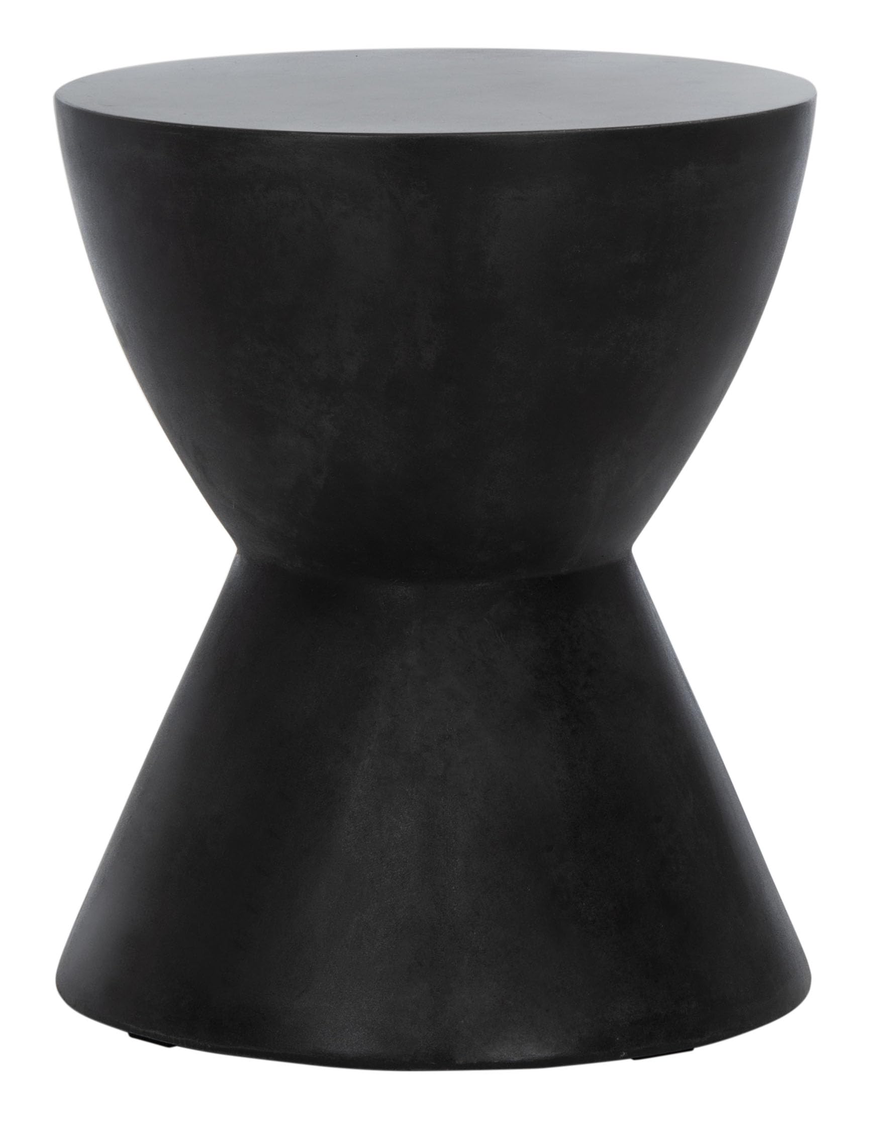 Black Modern Concrete Round Accent Table