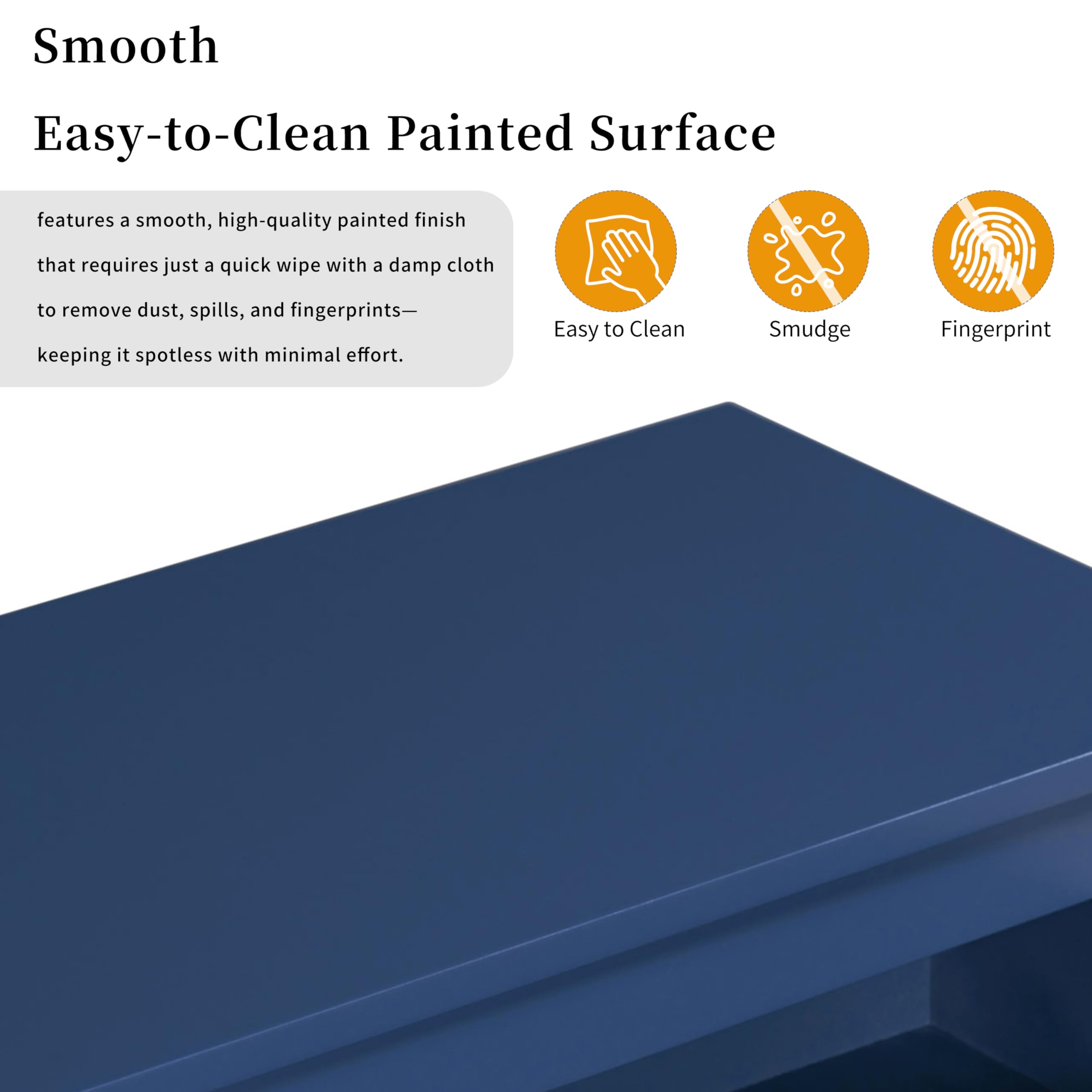 Contemporary Rectangular Console Table with Shelf and Storage Drawers