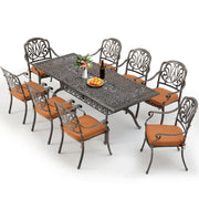9-Piece Cast Aluminum Outdoor Dining Set