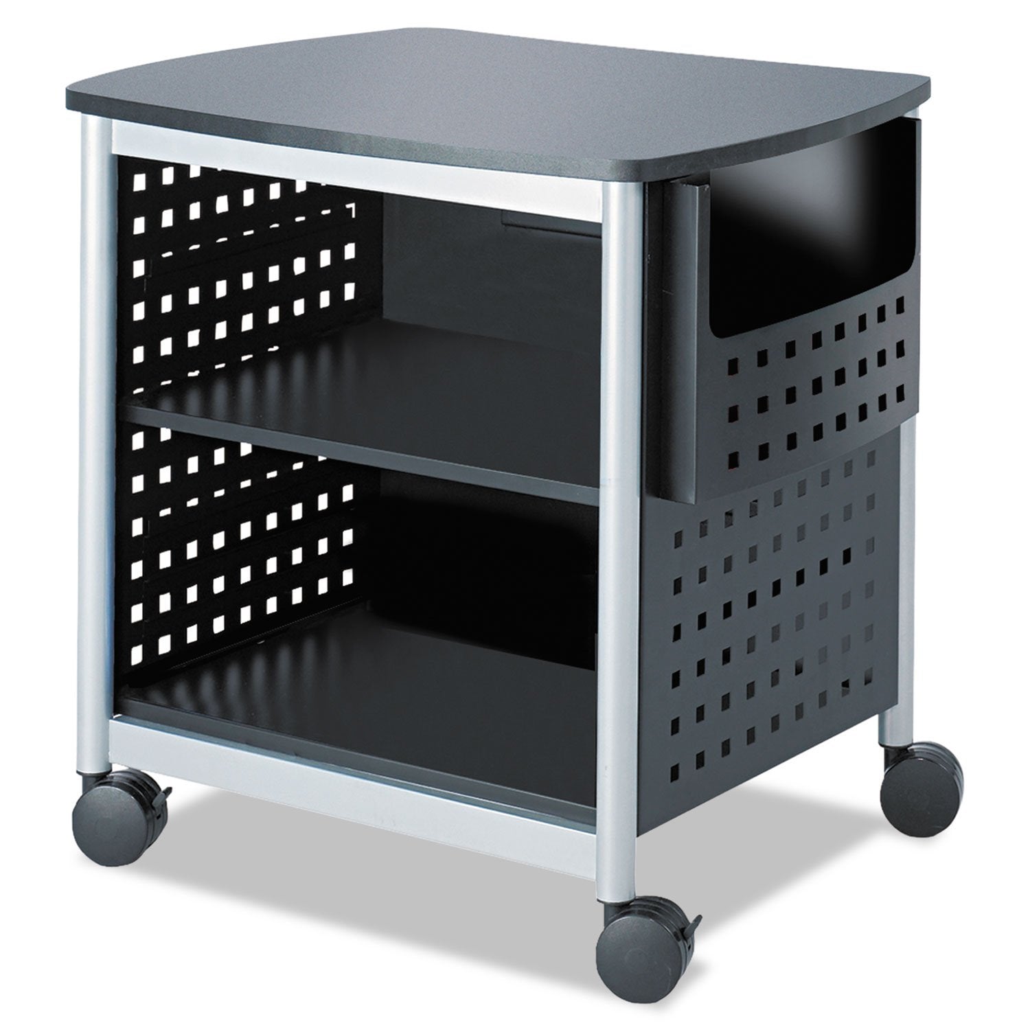 Deskside Utility Cart with Adjustable Shelf