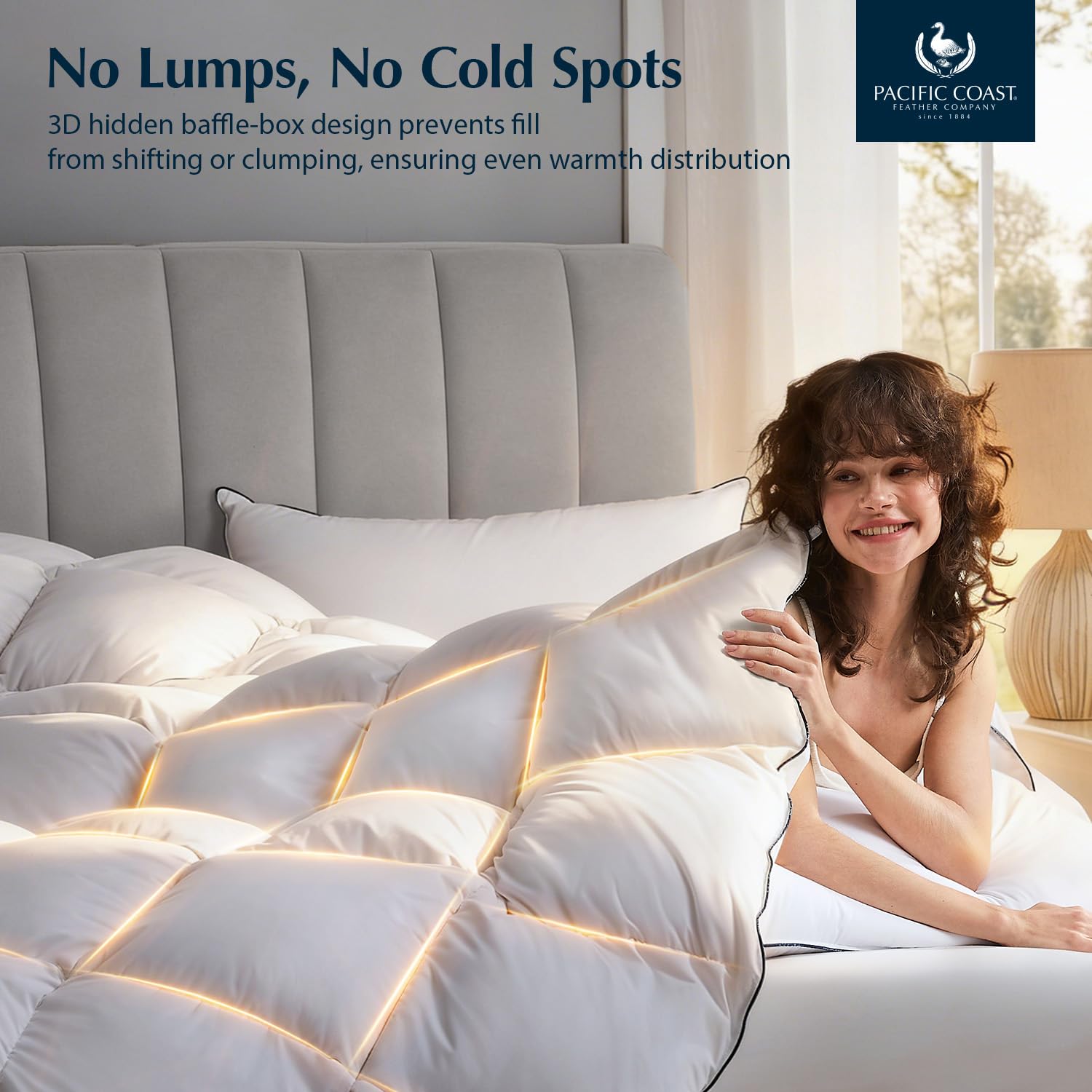 White Goose Feather Down Comforter Queen All Season